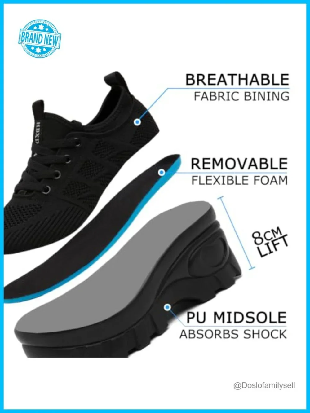 Women's Chunky Platform Wedge Walking Shoes Knit Breathable Orthopedic Sneakers